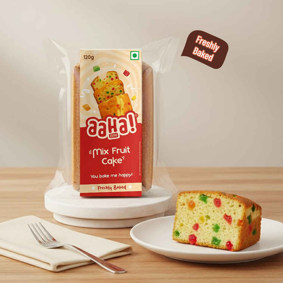 Aaha Life Fresh Mix Fruit Cake | Eggless