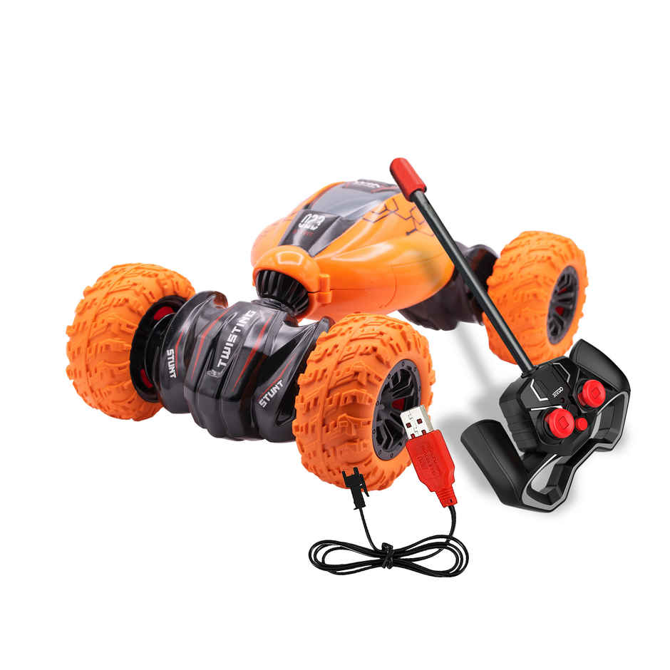 SEEDO Remote Control Car 1:16 , 2.4 GHz, USB Rechargeable, Fast Speed Twisting Stunt Car | Orange