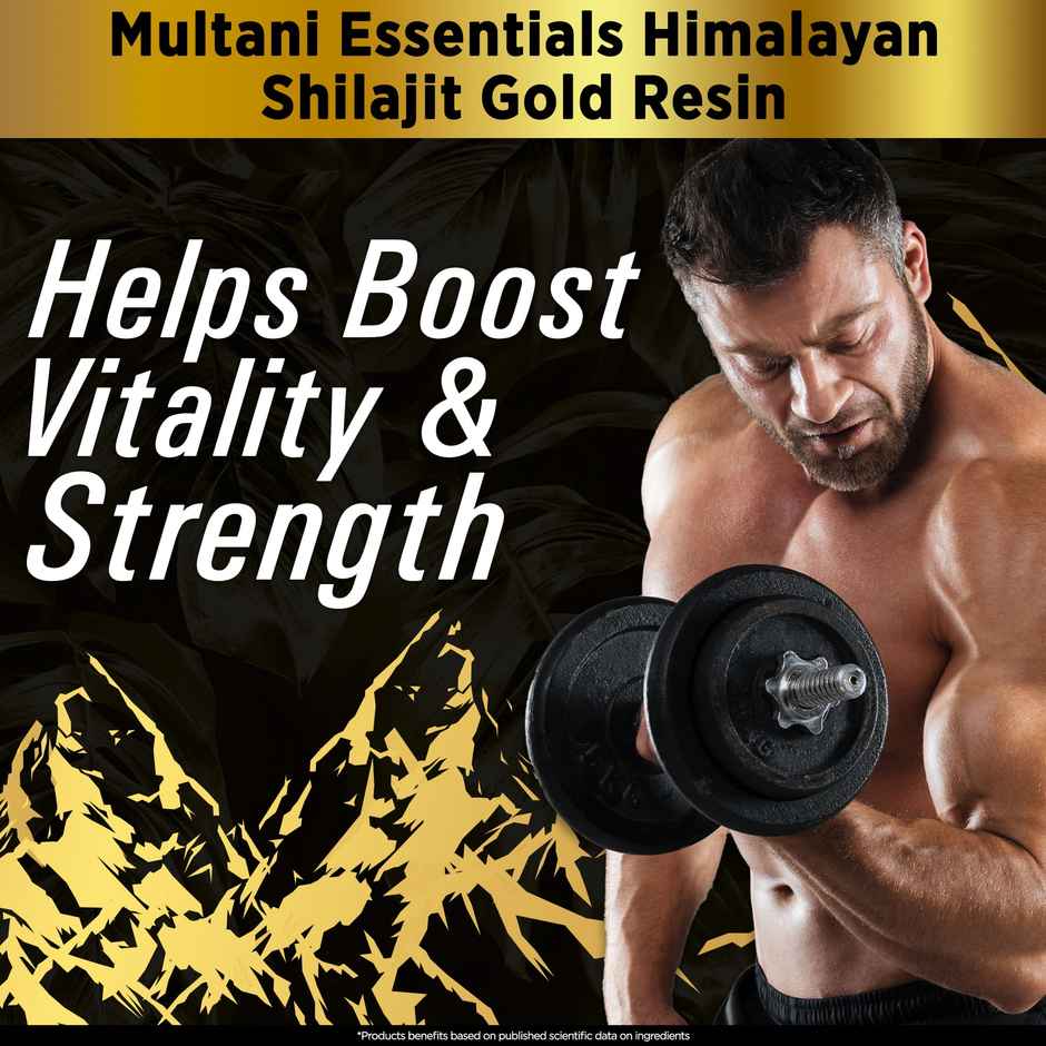 Multani Himalayan Shilajit Gold Resin | 70% + Fulvic Acid | Supports Strength & Stamina