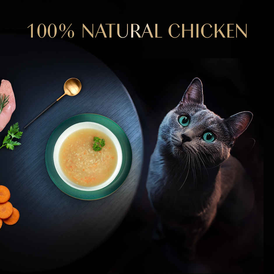 Sheba Soup With Chicken Premium Adult Wet Cat Food Pouches | Tender & Tasty Delight