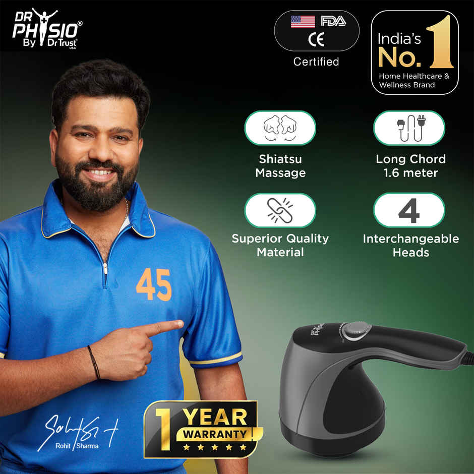 Dr Physio 1021 Full Body Pain Relief Electric Massager Machine for Back Foot Neck & Shoulder