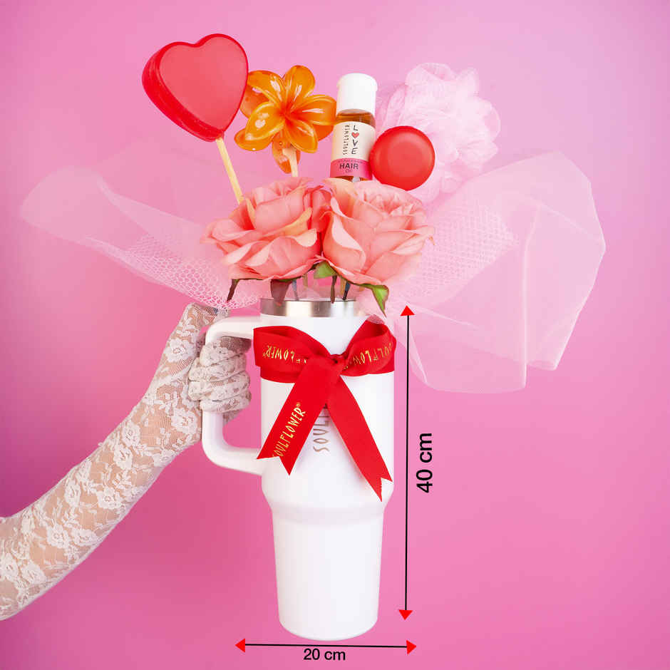 Love Theme Insulated Tumbler Gift Set for Daily Use | Soulflower