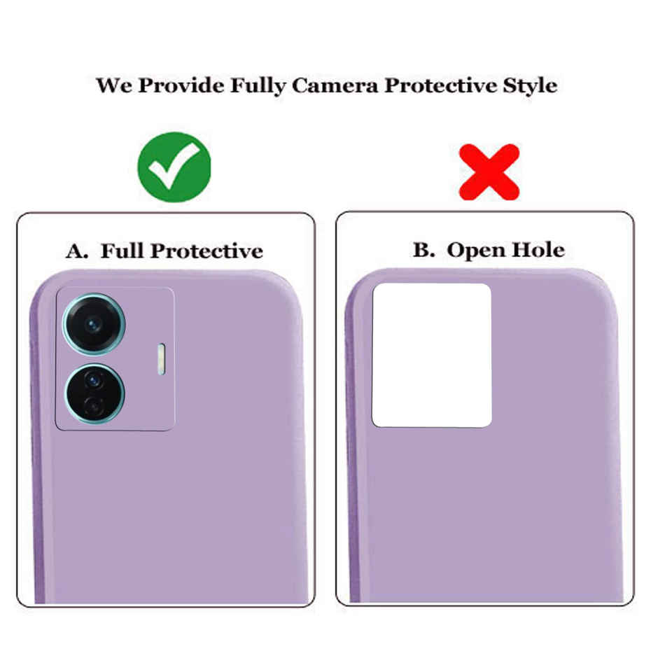 Artistque Case For Iqoo Z6 44W / Vivo T1 44W Back Cover - Plain Liquid Silicone Cover