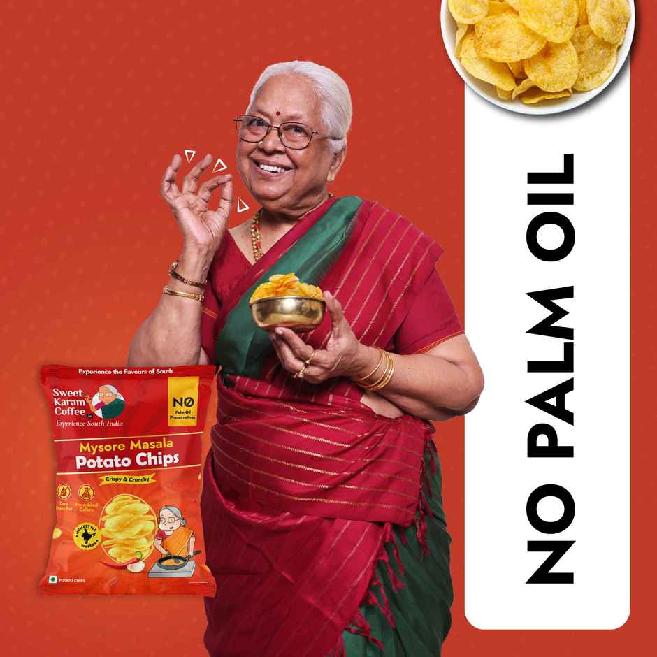 Sweet Karam Coffee | No Palm Oil Potato Chips | Mysore Masala