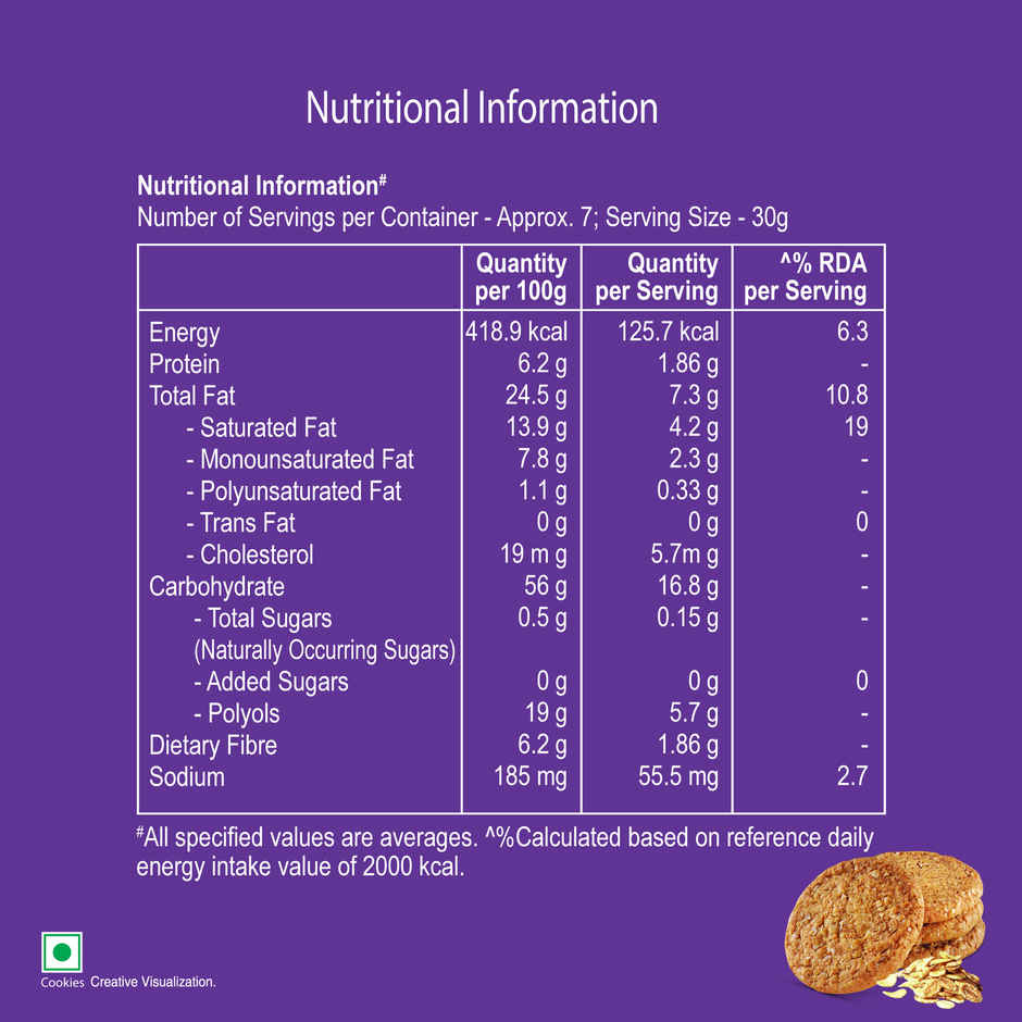 UNIBIC Sugar Free Oats