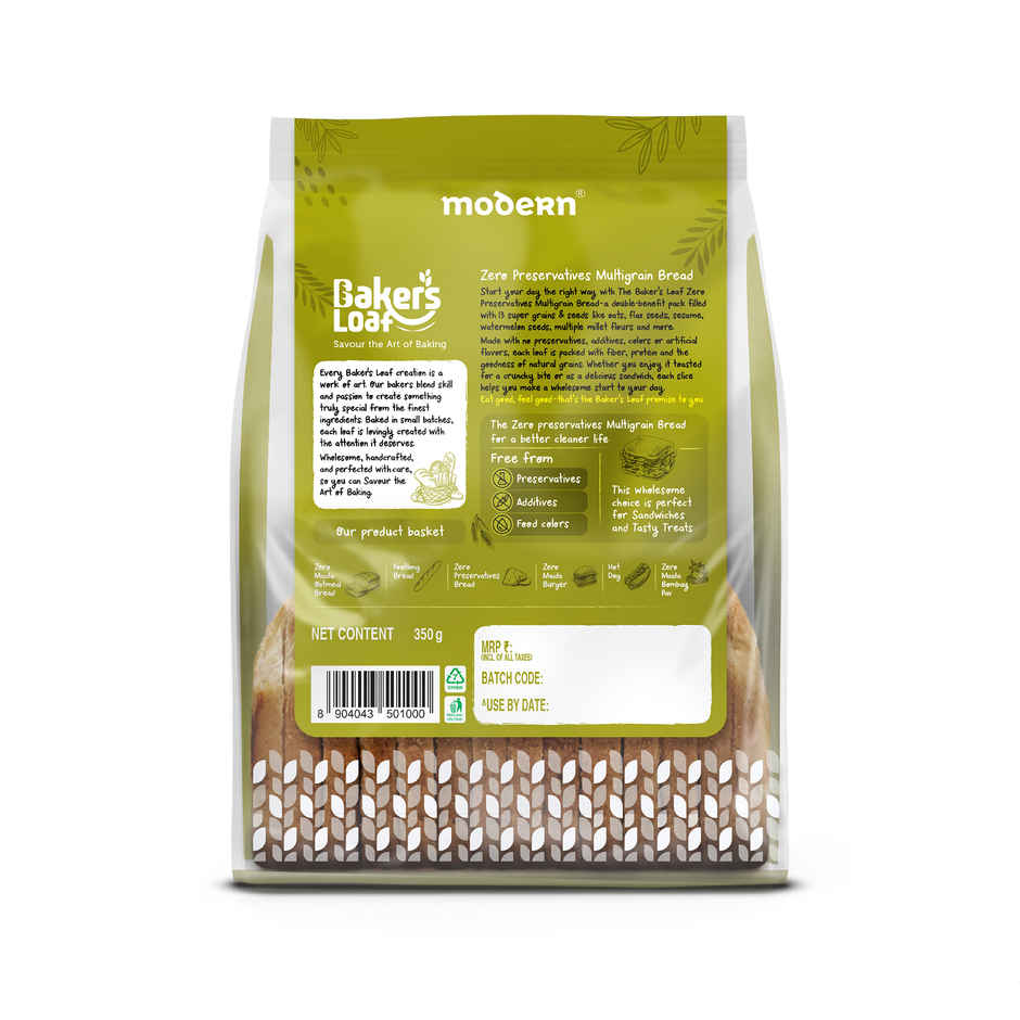 Baker's Loaf Zero Preservatives Multigrain Bread