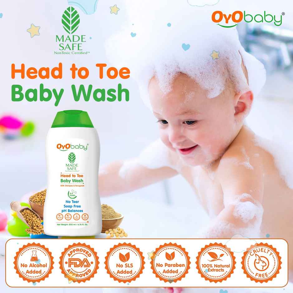 Oyo Baby New Born Head To Toe Body Wash And Shampoo Combo Pack