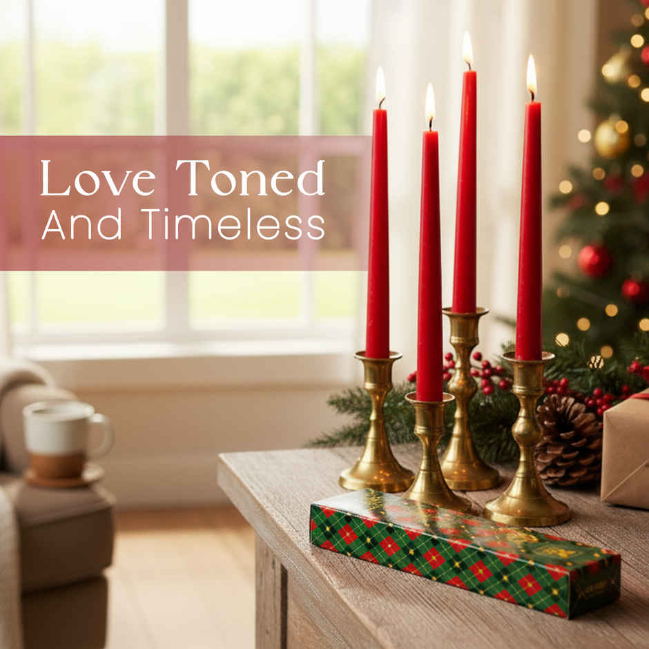 IRIS Berry Fragranced Taper Candles | 8 Hours Burning Time | 10 in | Home Decor