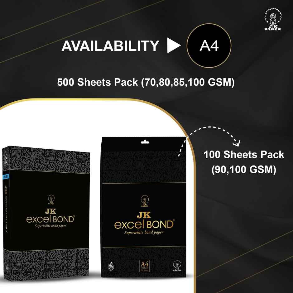 JK Paper Excel Bond - 85 GSM | A4 | 500 Sheets