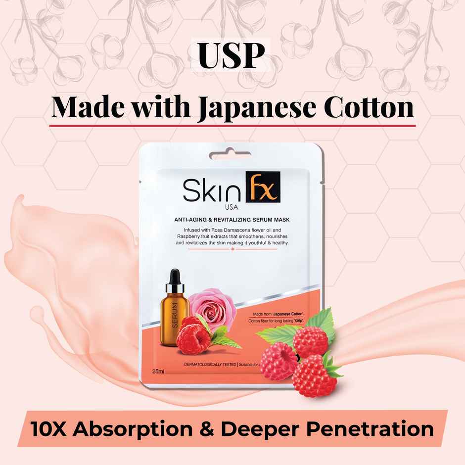 Skin Fx Anti Aging Sheet Mask, Serum Face Mask