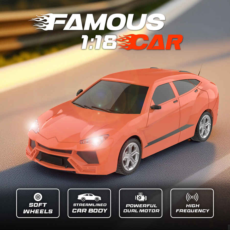 SEEDO Remote Control Car 1:18, 27 MHz, Type-C Rechargeable, Fast Speed Famous 4W | Red