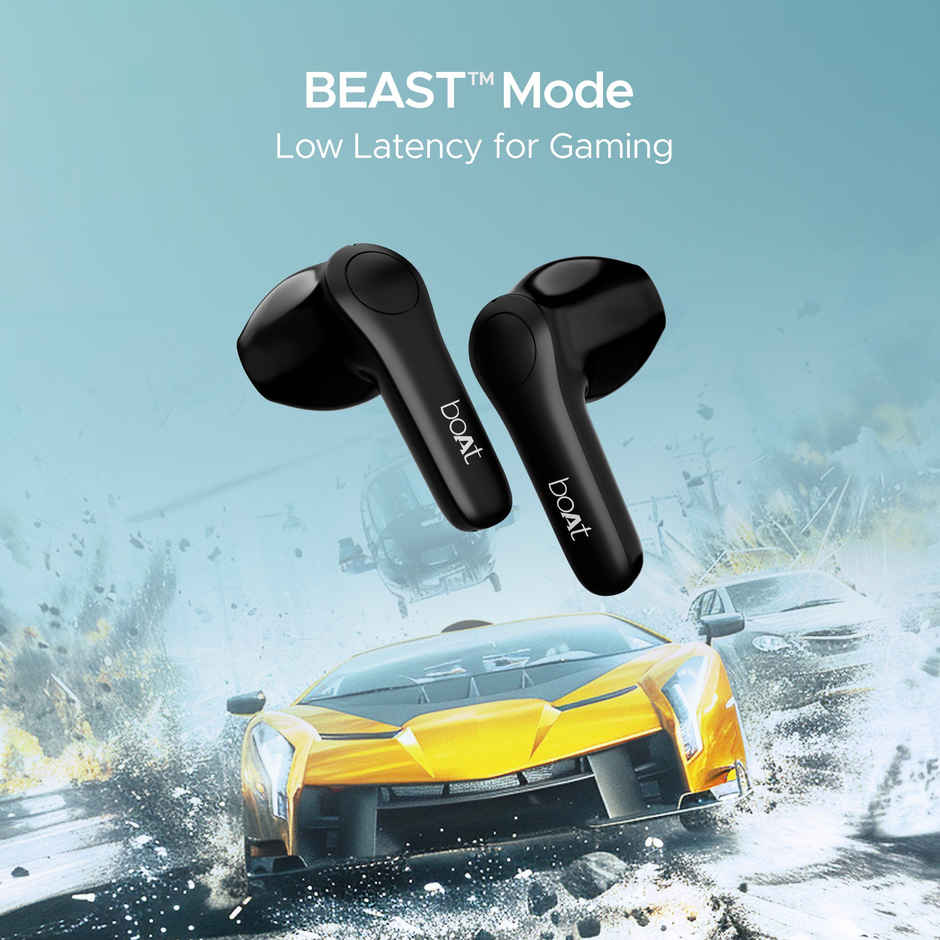 boAt Airdopes Atom 81 Pro in ear TWS Earbuds with mic, 100Hrs Battery, 4Mics ENx Tech, 50ms Low Latency, 13mm Drivers, Fast Charge, IPX5, v5.1 Bluetooth - Obsidian Noir