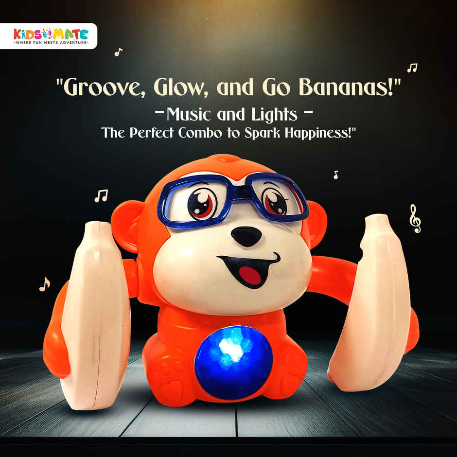 Kidsmate Dancing Monkey Toy for Kids | Orange