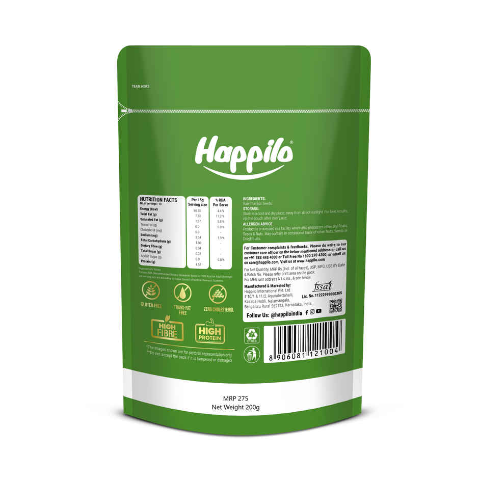 Happilo Premium Natural Pumpkin Seeds|AAA Grade|Dry Fruits