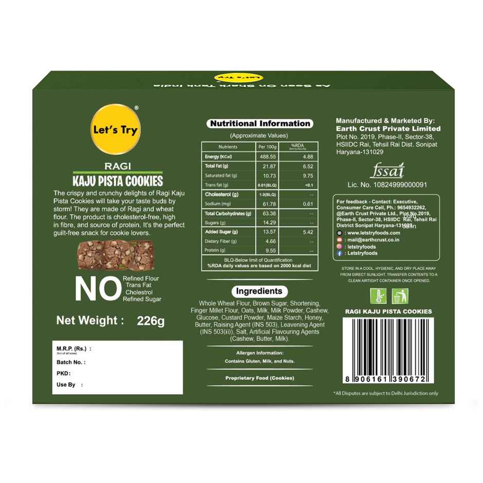 Let's Try Ragi Kaju Pista Cookies | Nutty & Healthy