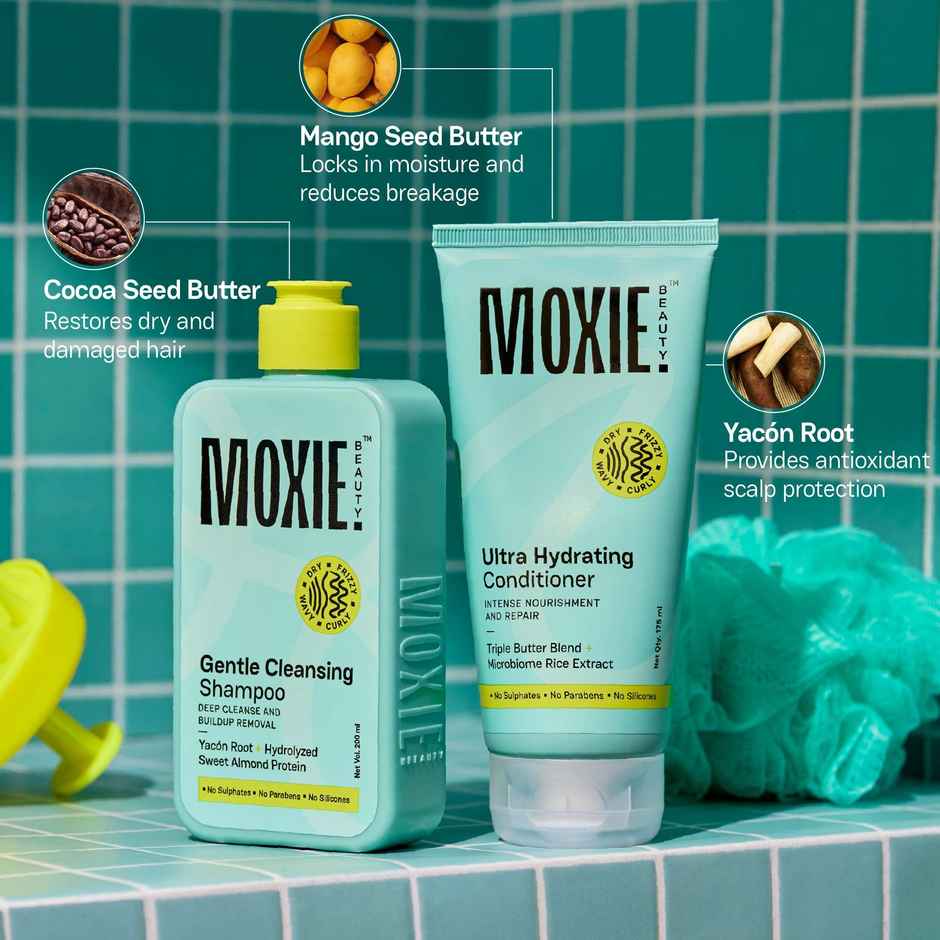 Moxie Beauty Shampoo & Conditioner Combo Gentle Cleansing Shampoo Ultra Hydrating Conditioner