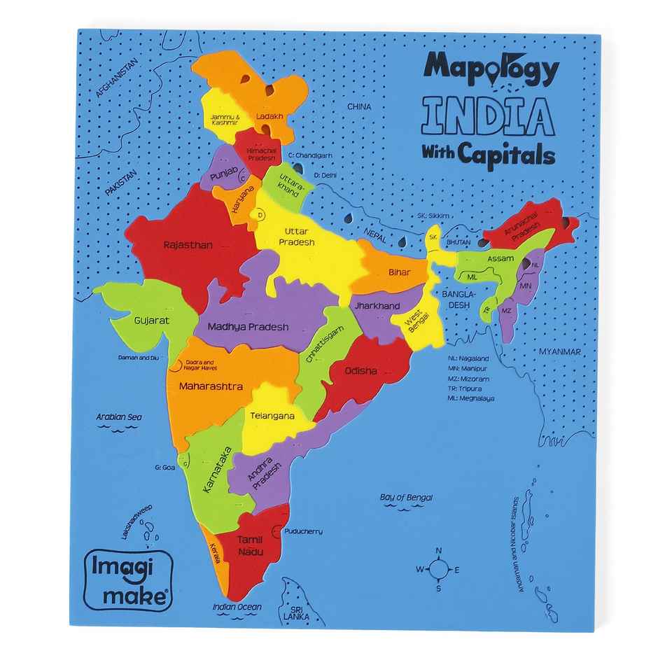Youreka Mapology World Map and Its Countries | Learning Aid & Educational Toy | 5 Yrs+ | Multicolour