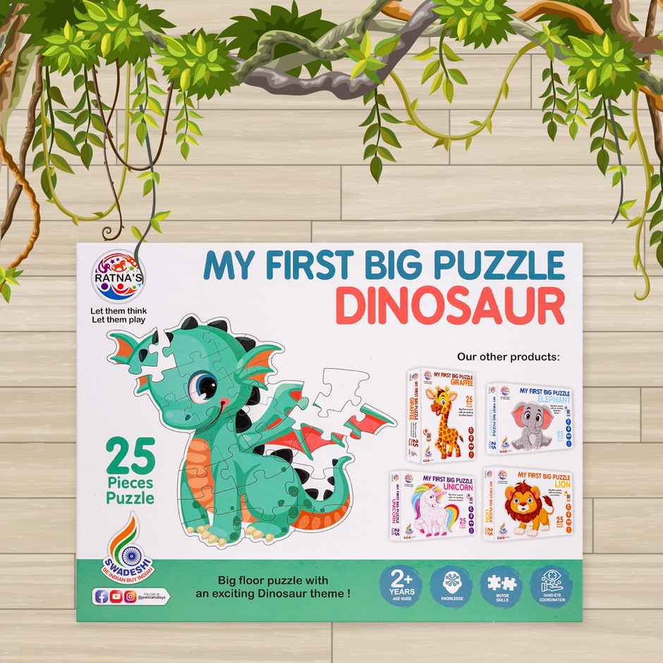 Ratna's My First Big Puzzle Dinosaur