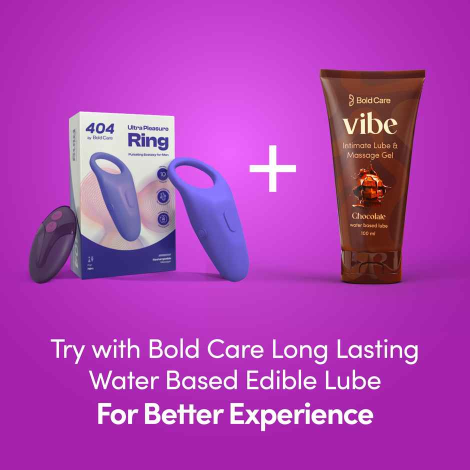 Bold Care Ultra Pleasure Ring Massager For Men & Women - 10 Vibrating Modes - Rechargeable (1pc) & Bold Care Extend Delay Spray With Lidocaine 10% (20g) Combo