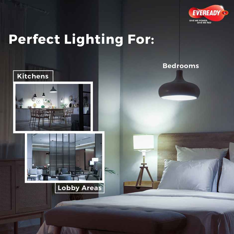 Eveready 9W LED Bulb, Cool Day Light | 6500K, B22 Base, 4kV Surge Protection, Long-Lasting Durability