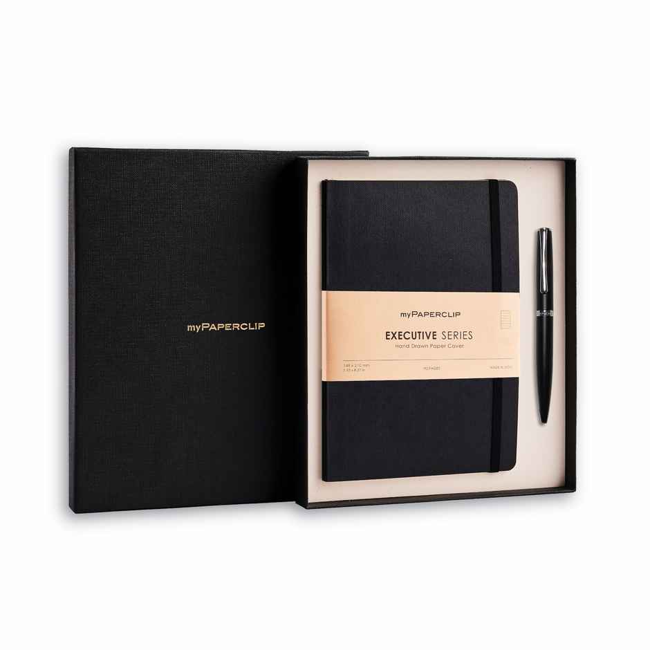 myPAPERCLIP Notebook And Pen Executive Combo Set | Black