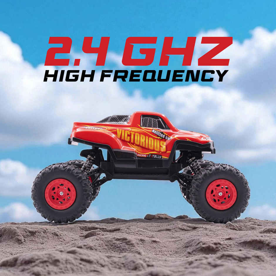 SEEDO Remote Control Car 1:18 , 2.4 GHz, Type-C Rechargeable, Fast Speed Rock Crawler Truck PVC|Red