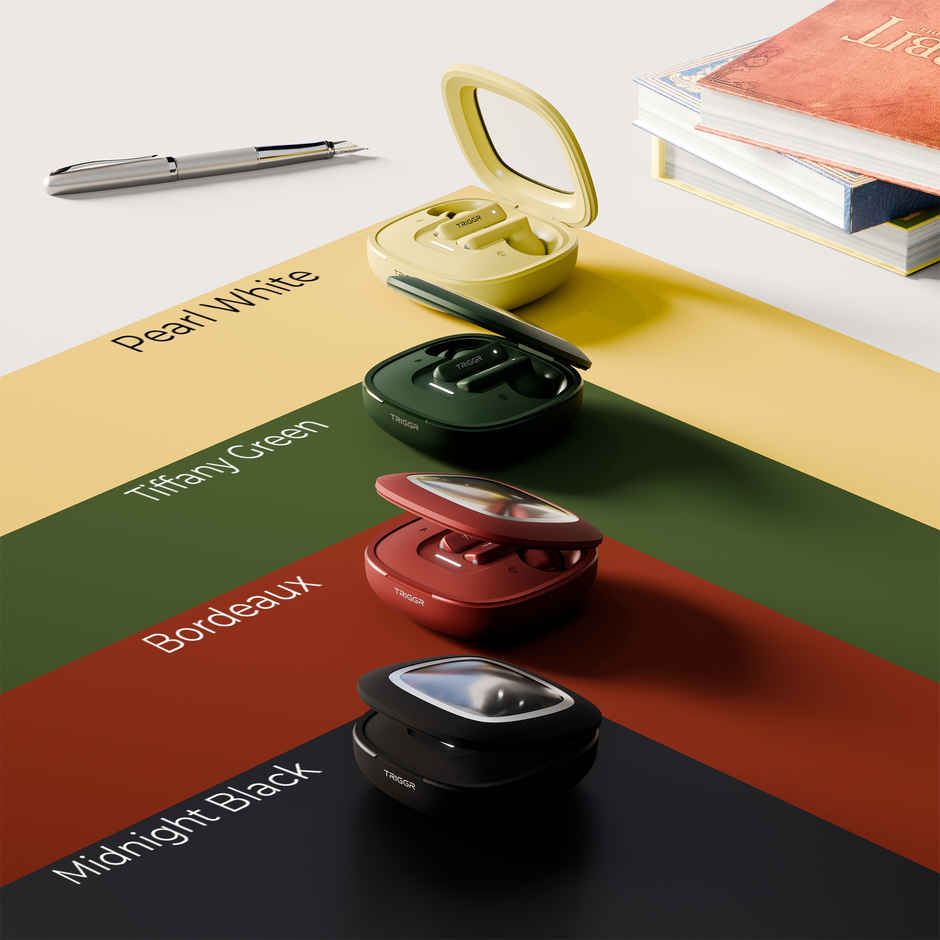 Triggr Earbuds Apex S1 | Dual Pairing | 100 Hr | Quad Mic ENC | Rapid Pair | Midnight Black