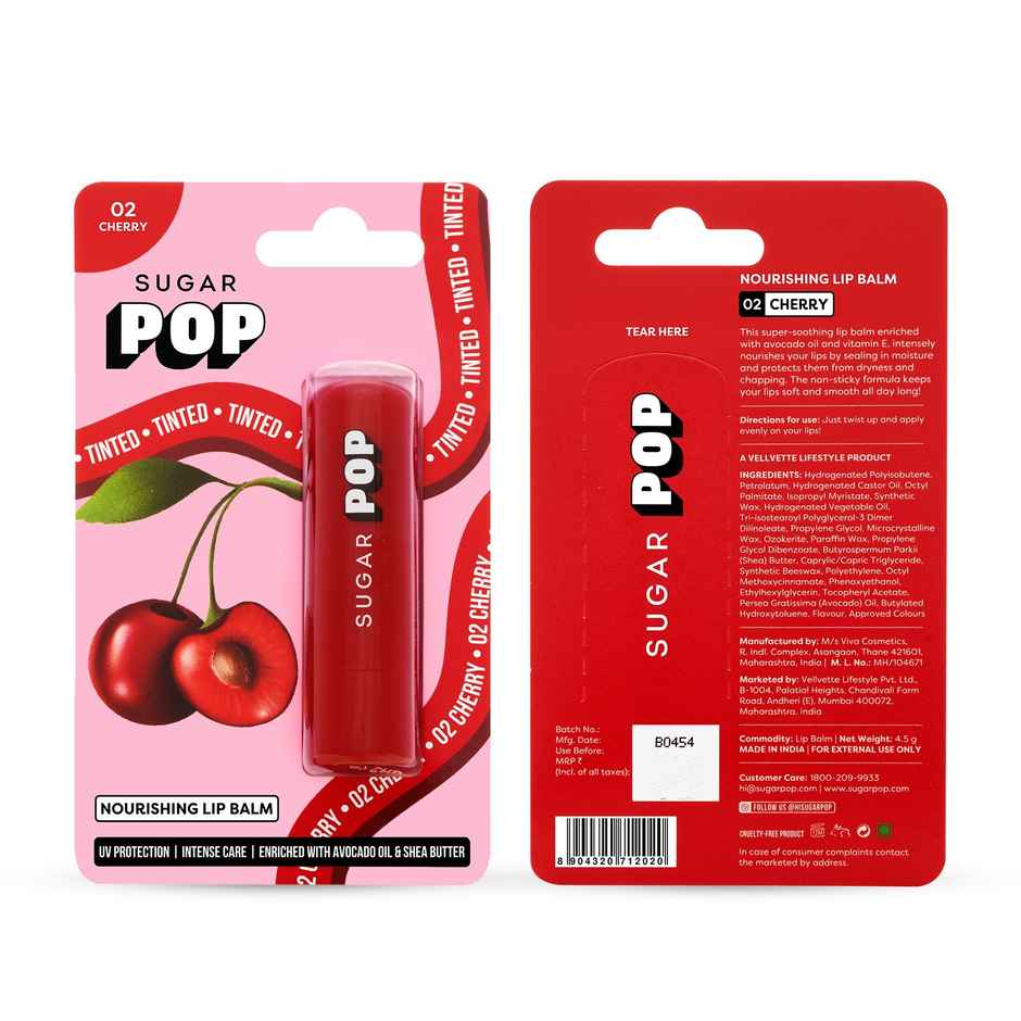 SUGAR POP Nourishing Uv Protection Hydrating Lip Balm Cherry 02