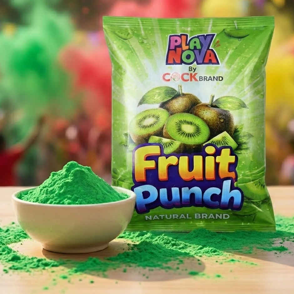 Playnova Fruit Punch Herbal Holi Gulal | Green | Cock