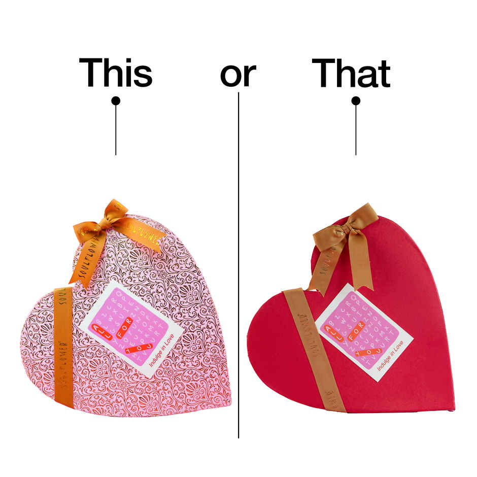 Heart-Shaped Romantic Hamper with Assorted Treats | Soulflower