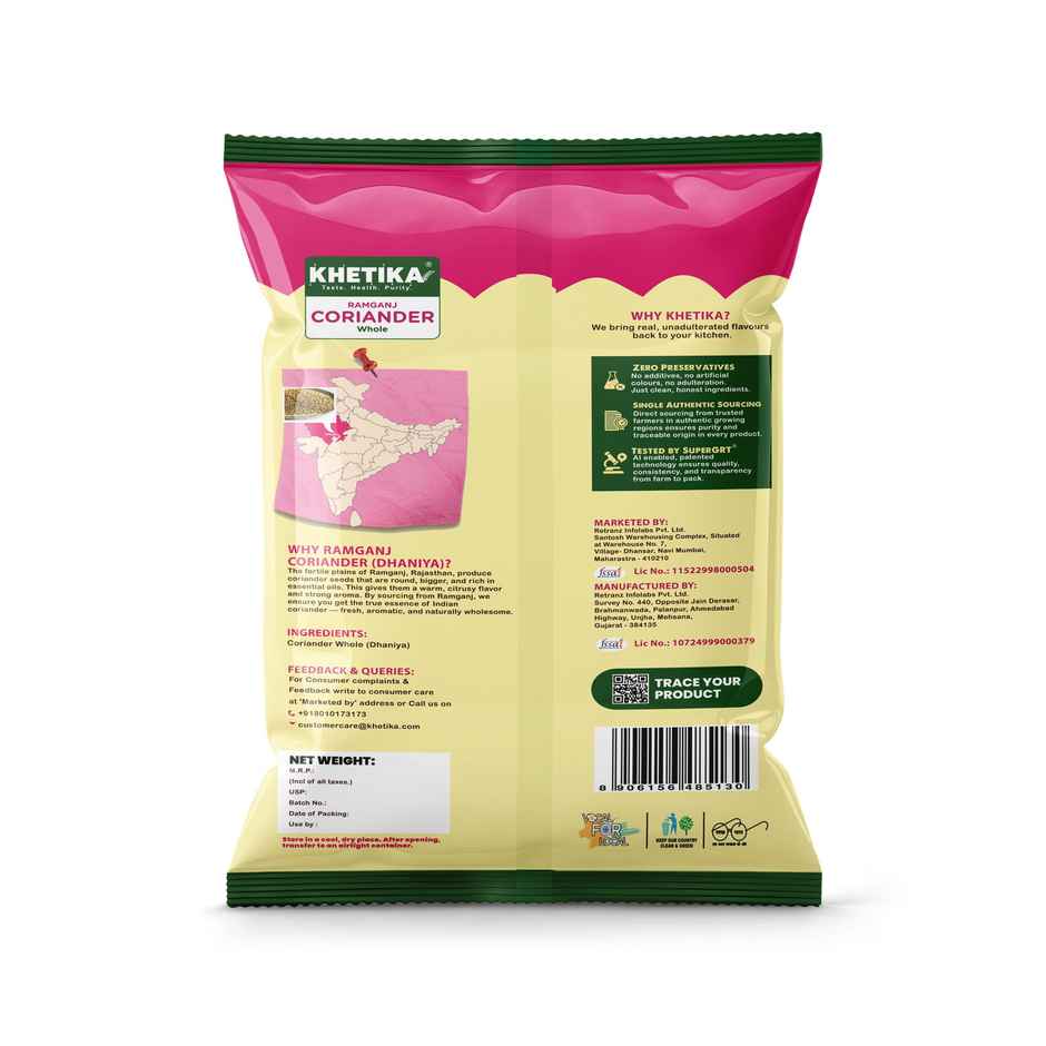 Khetika Ramganj Coriander Whole | Dhaniya Seeds