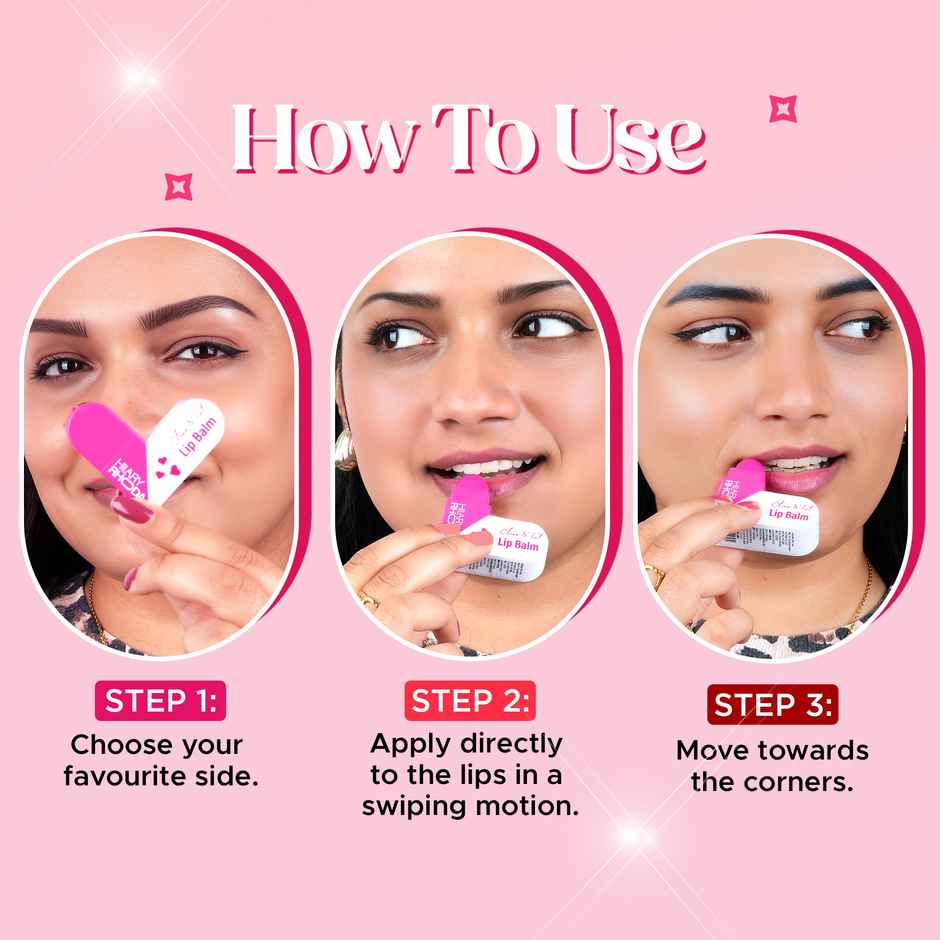 Hilary Rhoda Clear & Tint Lip Balm | Infused with Aloe Vera & Shea Butter | Pink Love - Shade 04