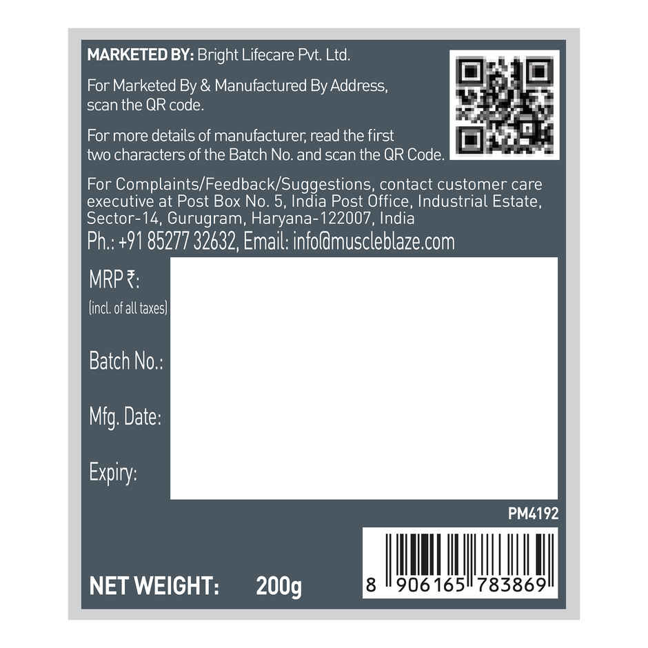 MuscleBlaze Pre Workout 200 Xtreme, (Berry Bolt, 30 Servings)