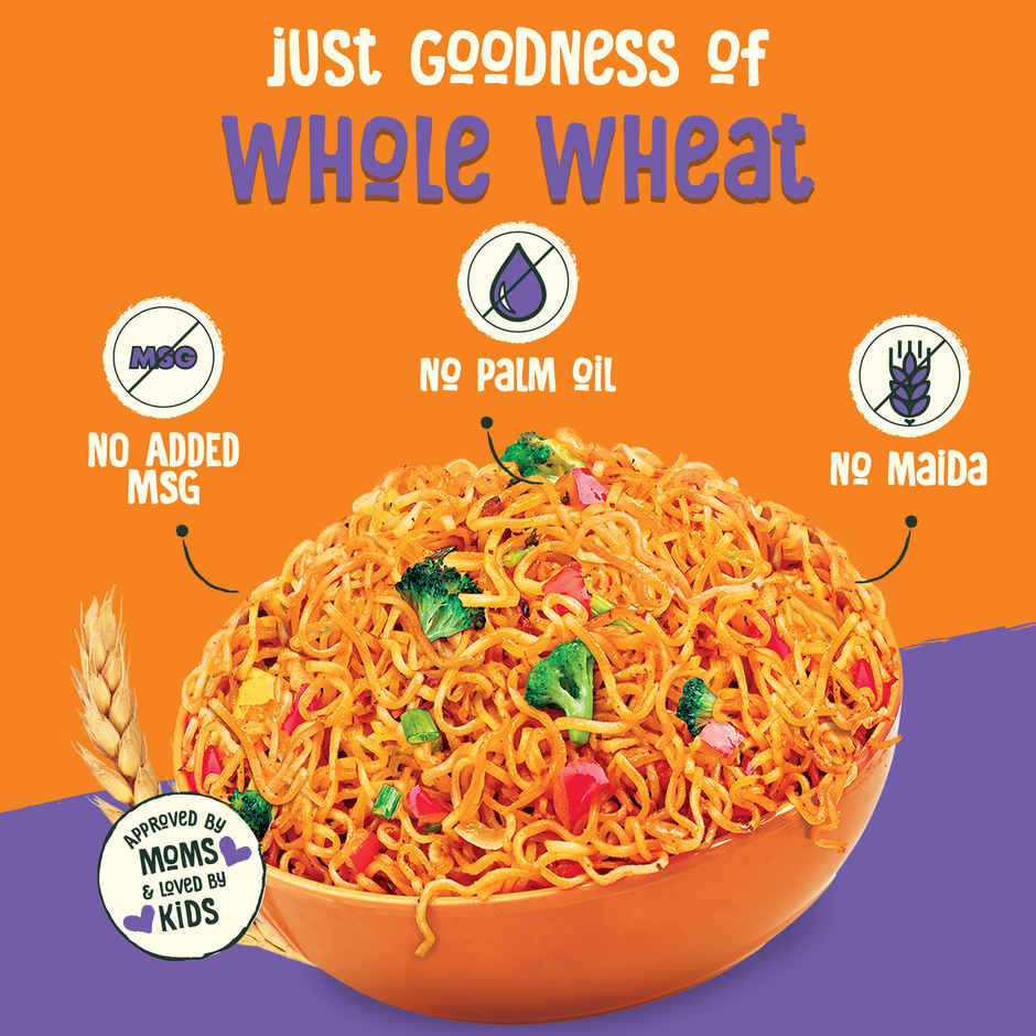 WickedGud Whole Wheat Schezwan Noodles | No Maida | No Palm Oil | Source of Protein