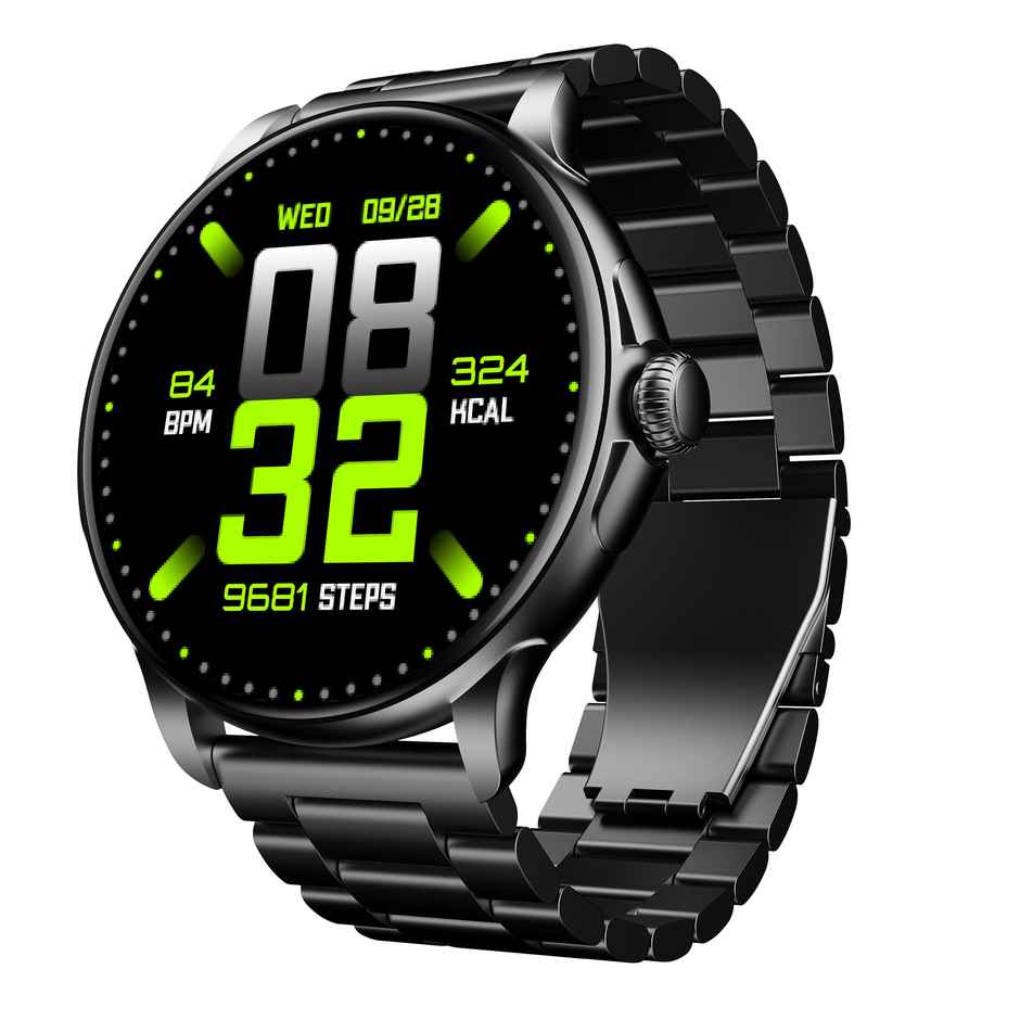 boAt Lunar Oasis Smartwatch | 1.43" AMOLED Display | BT Calling - Steel Black