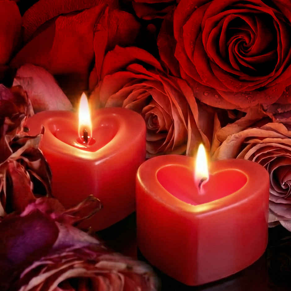 Heart to Heart Romance Candles | Iris