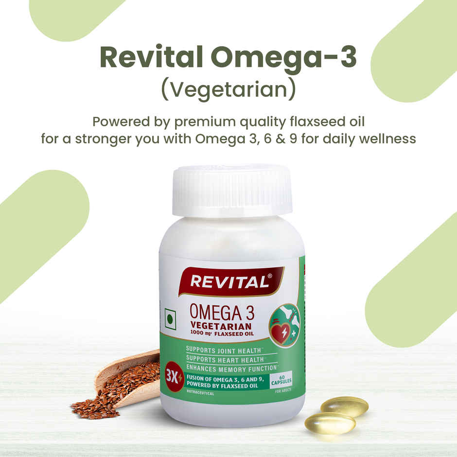 Revital Omega 3 VEGetarian 1000mg Flaxseed Oil