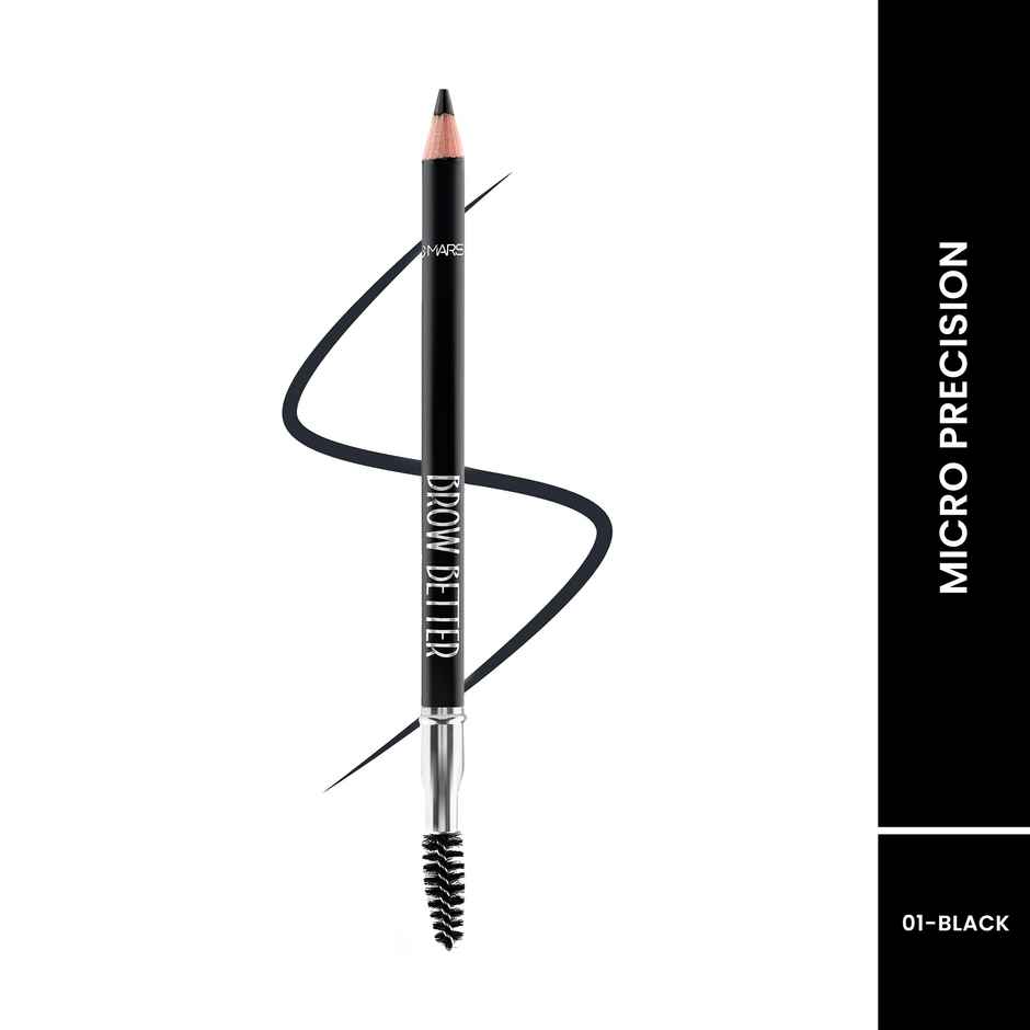 MARS Cosmetics Brow Better Eyebrow Pencil With Spoolie | Black
