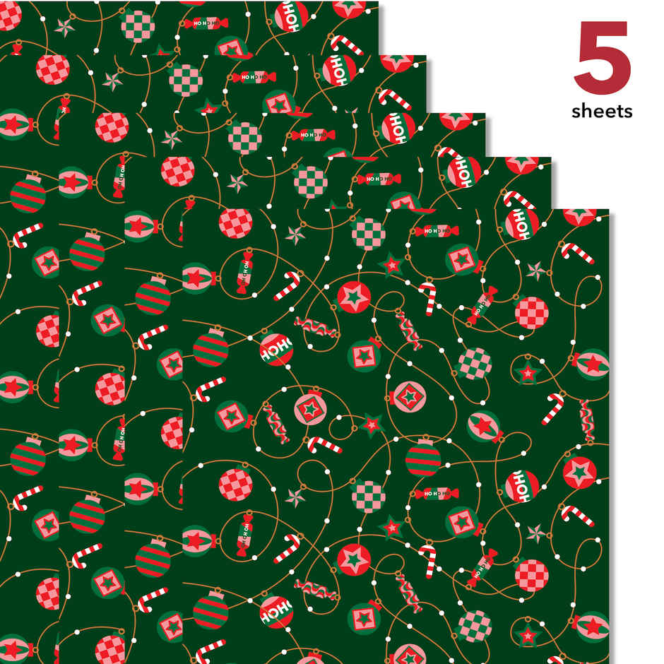 Tiger Notes Gift Wrap Xmas | Hoho - 29 x 19 in