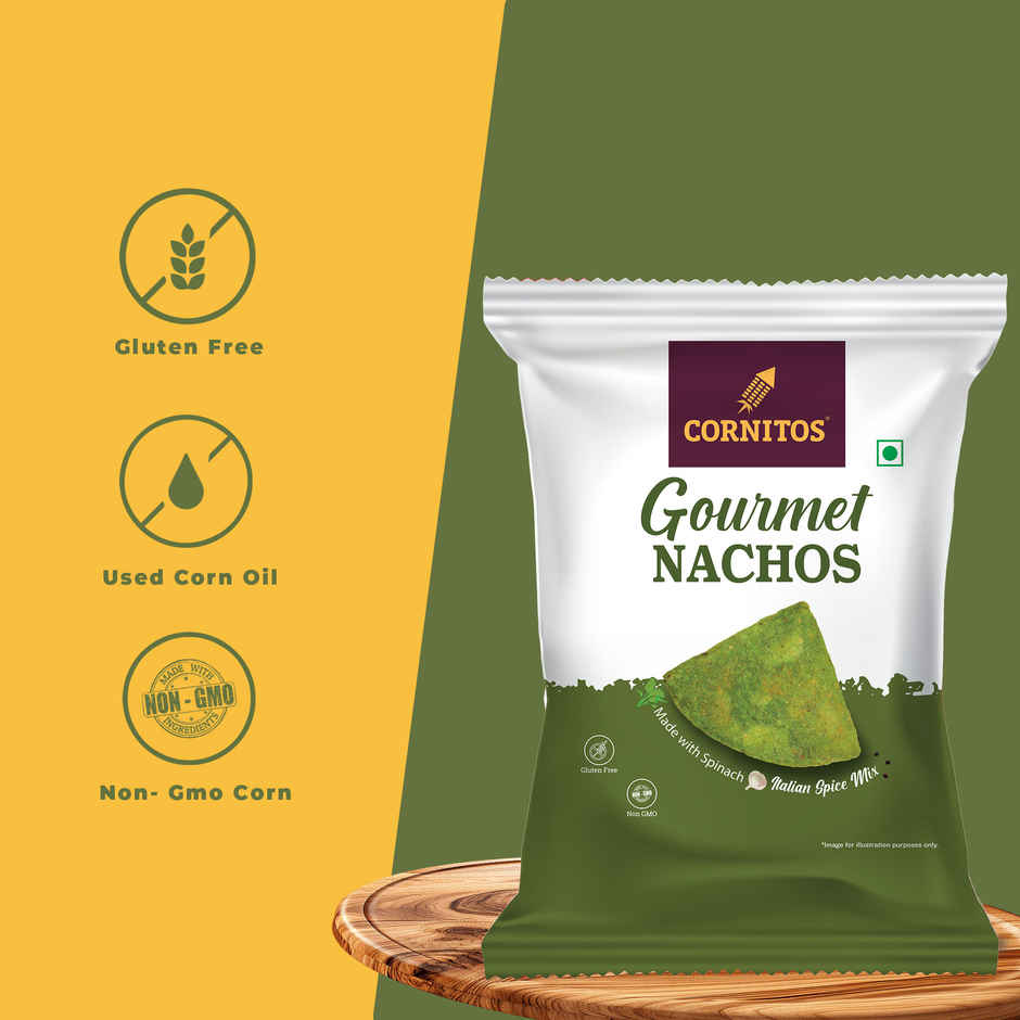 Cornitos Nacho Chips - Spinach 