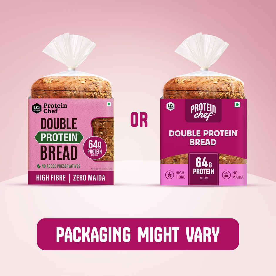 Protein Chef Double Protein Bread (No Maida, Multigrain Brown Bread) - Made with MP Sharbati Wheat Combo