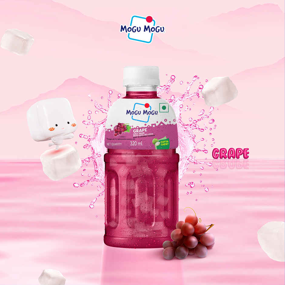 Mogu Mogu Grape Fruit Drink with Nata de Coco