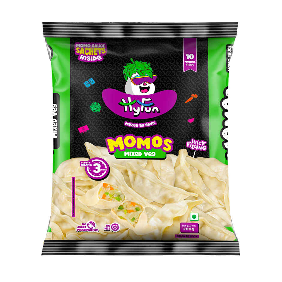 HyFun Mixed Veg Momos, Ready to Cook | Frozen