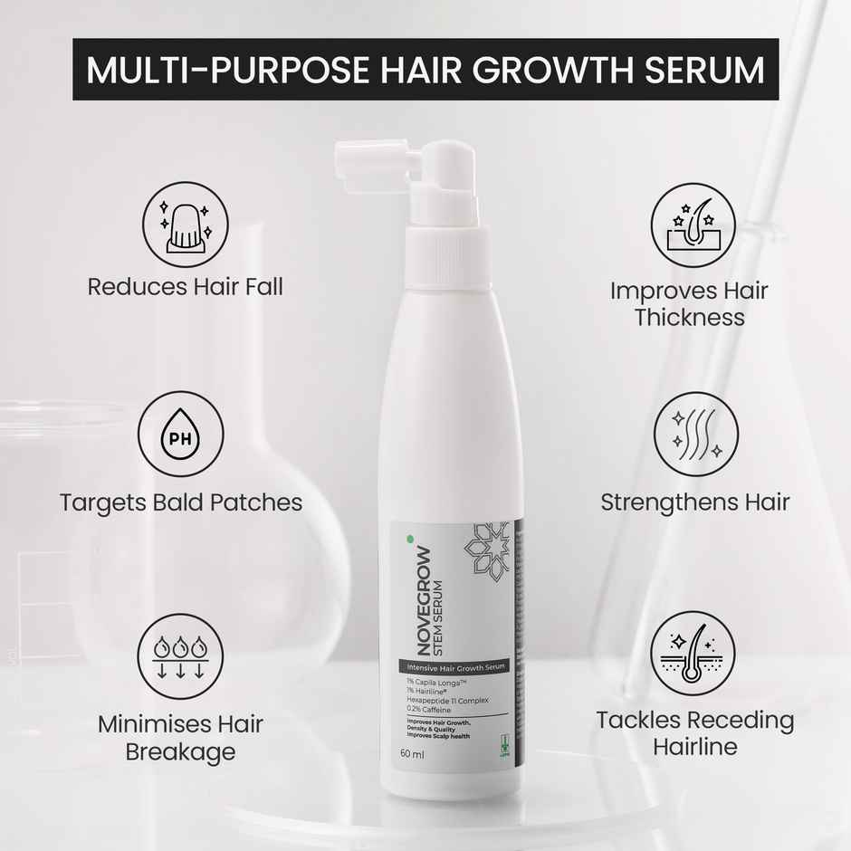 NOVEGROW Intensive Hair Growth Serum | Dermatologically Tested