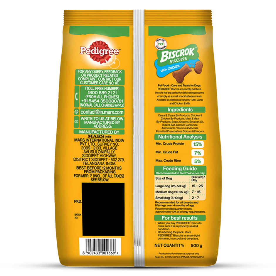 Pedigree Biscrok Chicken Flavour Dog Biscuits