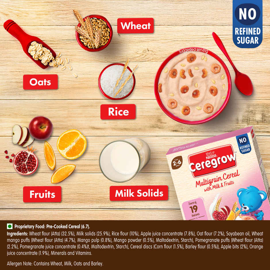 Nestle Ceregrow No Refined Sugar Multigrain Cereal