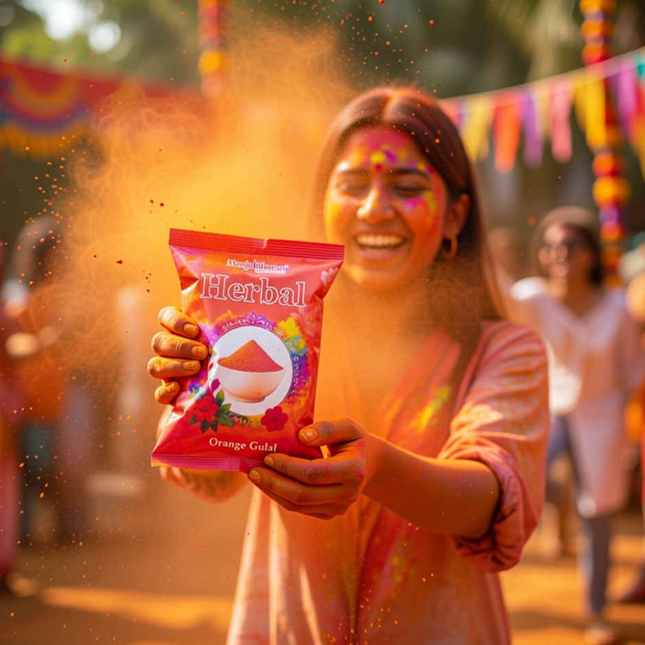 HERBAL ORANGE GULAL | Mangal Bhawan Combo