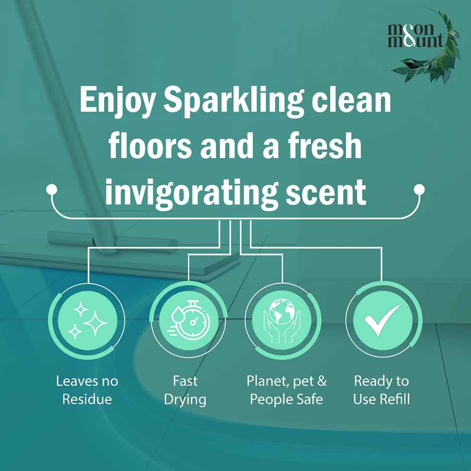 Moon&Mount Neem Floor Cleaner Liquids | Bathroom Surface Cleaning Liquid | Ecofriendly