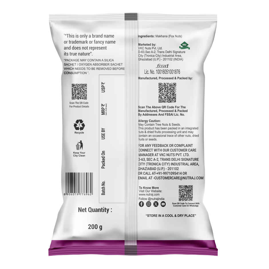 Nutraj Phool Makhana | Popped - Lotus Seeds