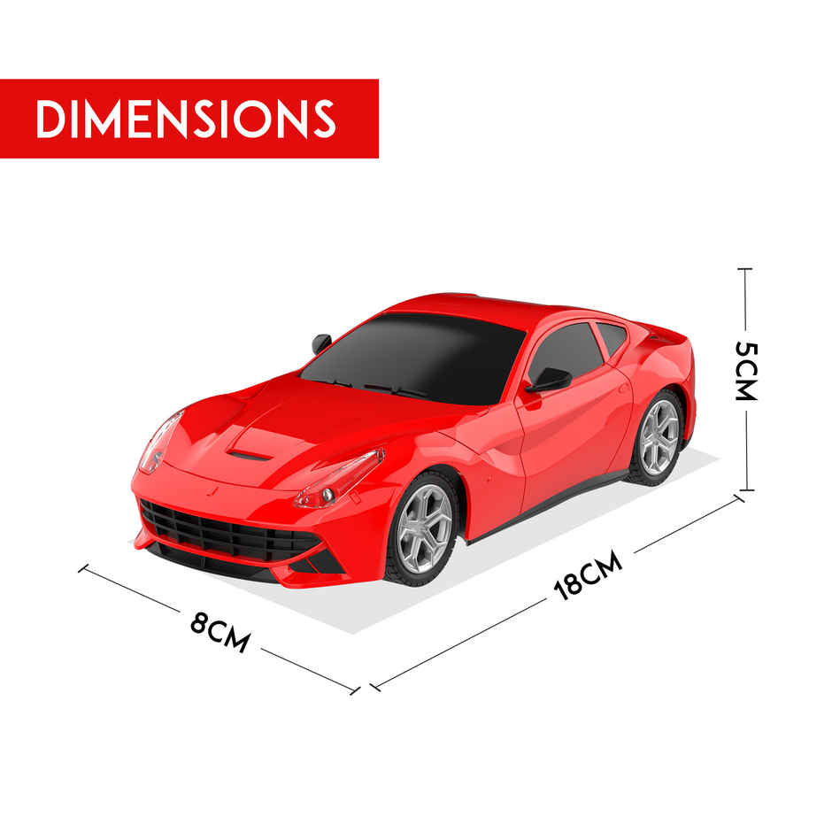 SEEDO Remote Control Car 1:24, 27 MHz, Type-C Rechargeable, Fast Speed Road Sniper 02 Car | Red
